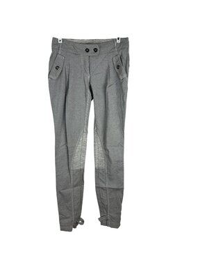 Lululemon Womens Gray Button-Detail Pants Size 4 Slim Fit Casual Stretchy Style